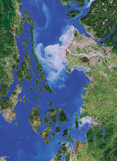 San Juan Islands satellite image